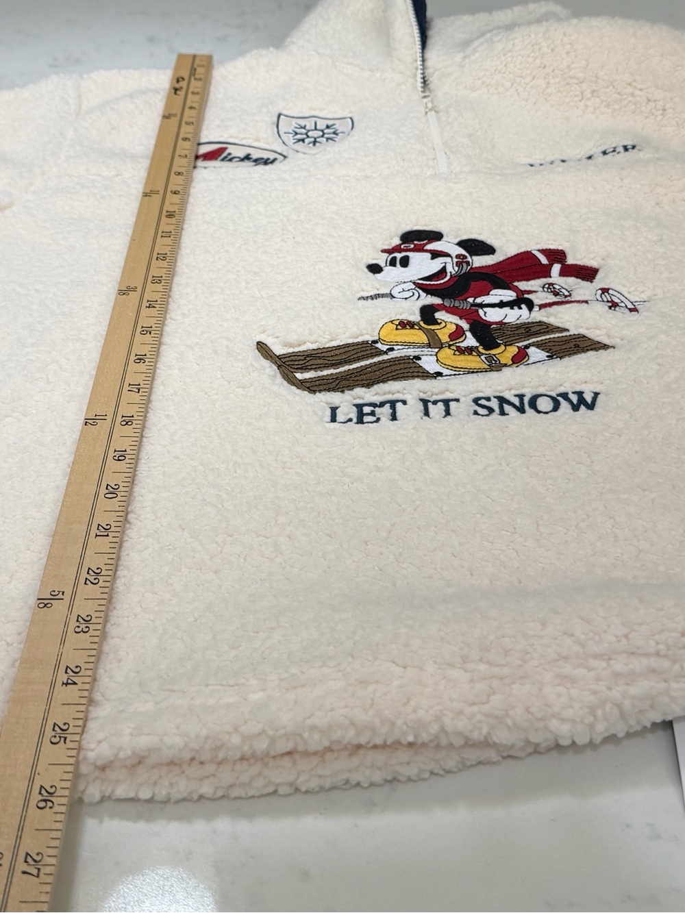 Snow Ski Plush Quarter-Zip Sweater - Cream - Picture 11 of 13